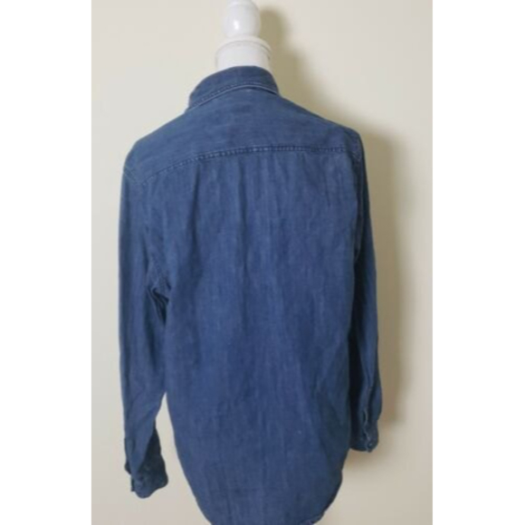 Feed USA + Target Women’s Medium Denim Long Sleeve Button Down Shirt - Picture 3 of 4